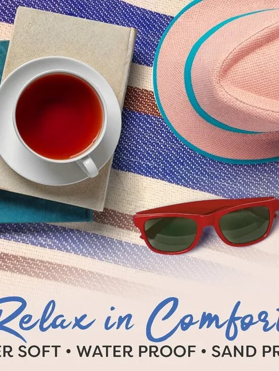 Extra Large Waterproof Picnic Blanket 60" x 60" - Stylish & Soft for Outdoors - Picture 6 of 8